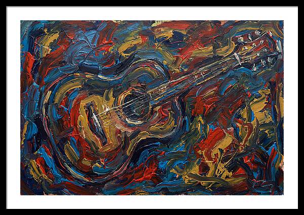 Acoustic Guitar In Vibrant Colors