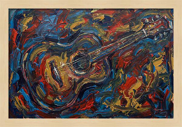 Acoustic Guitar In Vibrant Colors