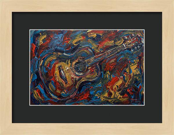 Acoustic Guitar In Vibrant Colors