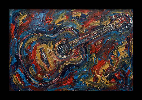 Acoustic Guitar In Vibrant Colors