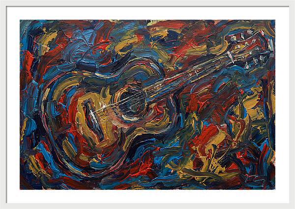 Acoustic Guitar In Vibrant Colors