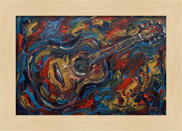 Acoustic Guitar In Vibrant Colors