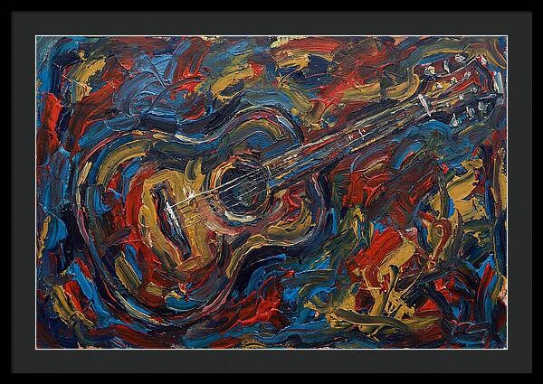 Acoustic Guitar In Vibrant Colors