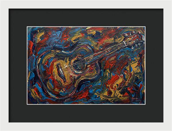 Acoustic Guitar In Vibrant Colors