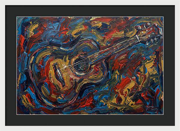 Acoustic Guitar In Vibrant Colors