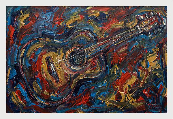 Acoustic Guitar In Vibrant Colors