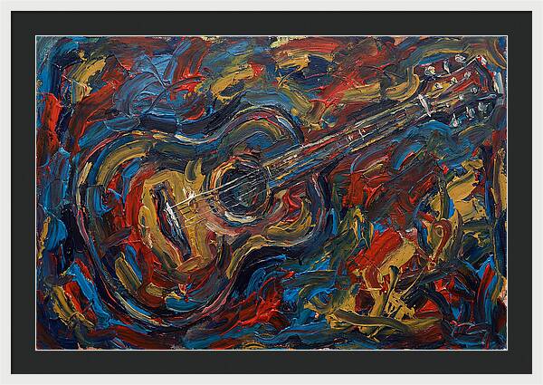 Acoustic Guitar In Vibrant Colors