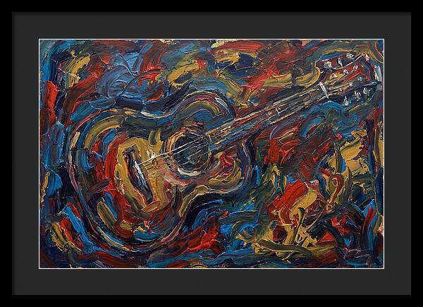 Acoustic Guitar In Vibrant Colors