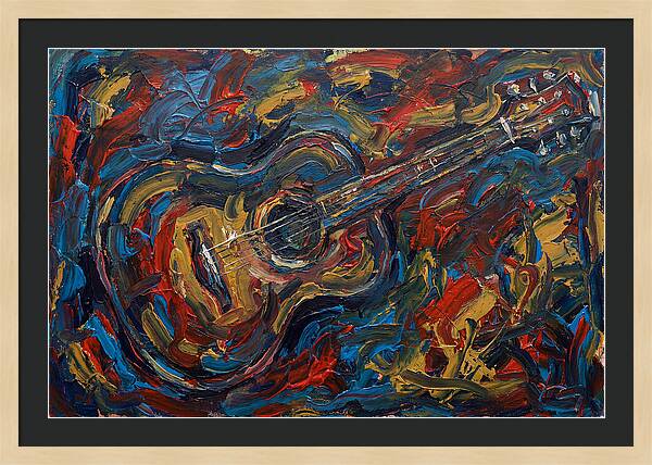 Acoustic Guitar In Vibrant Colors