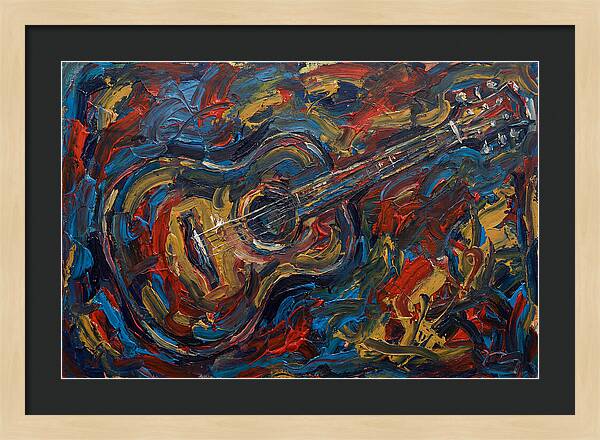 Acoustic Guitar In Vibrant Colors