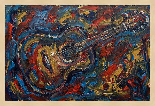 Acoustic Guitar In Vibrant Colors