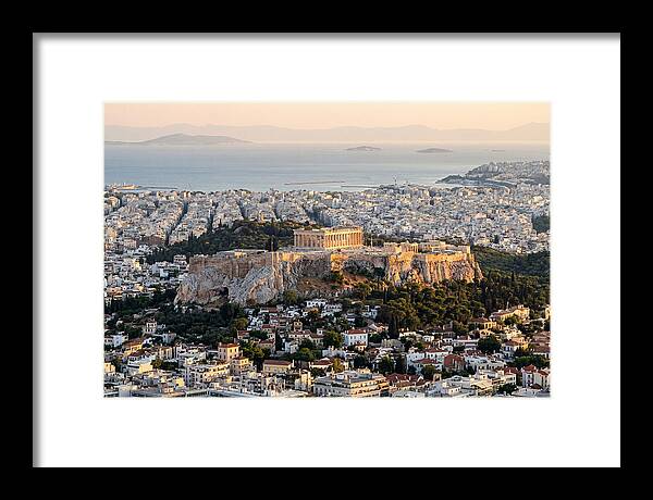Acropolis Overlooking Athens At Dusk