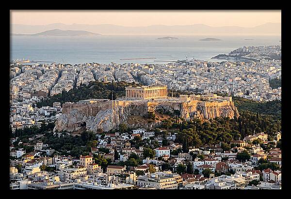 Acropolis Overlooking Athens At Dusk