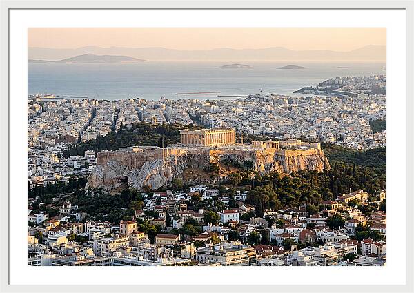 Acropolis Overlooking Athens At Dusk