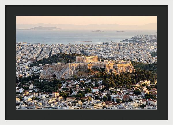 Acropolis Overlooking Athens At Dusk