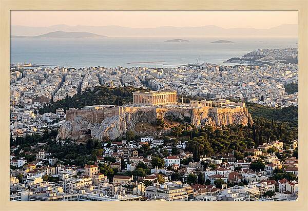 Acropolis Overlooking Athens At Dusk