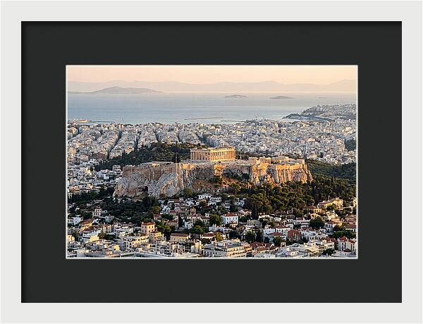 Acropolis Overlooking Athens At Dusk