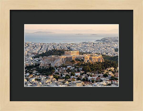 Acropolis Overlooking Athens At Dusk