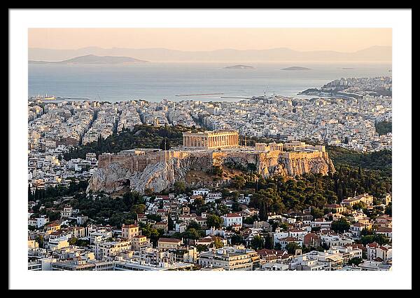 Acropolis Overlooking Athens At Dusk