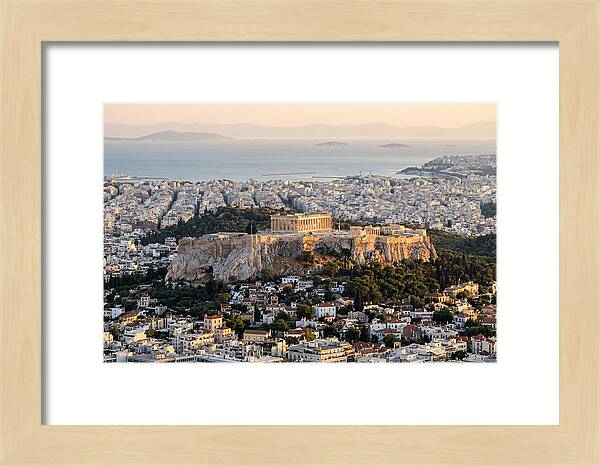Acropolis Overlooking Athens At Dusk