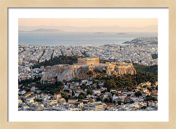 Acropolis Overlooking Athens At Dusk