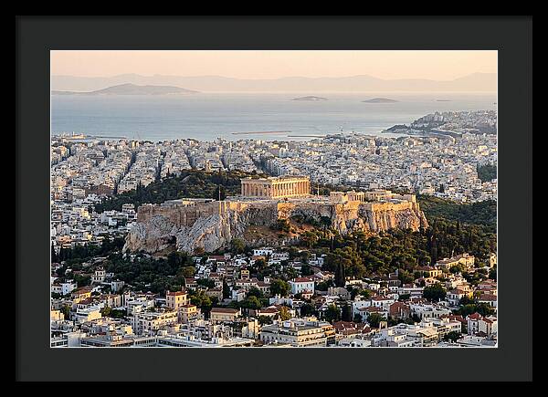 Acropolis Overlooking Athens At Dusk