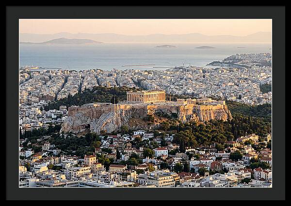 Acropolis Overlooking Athens At Dusk