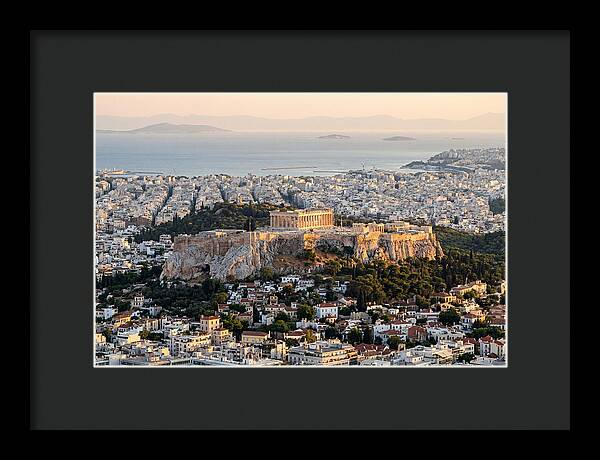 Acropolis Overlooking Athens At Dusk