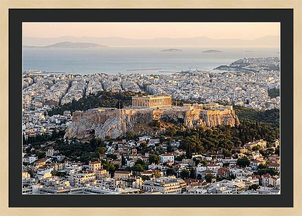 Acropolis Overlooking Athens At Dusk