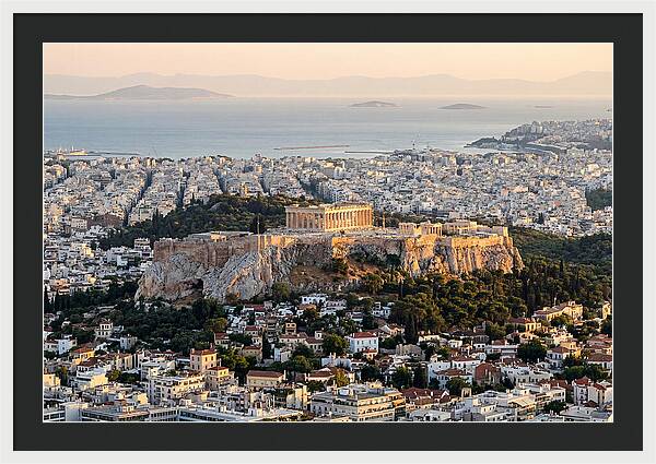 Acropolis Overlooking Athens At Dusk