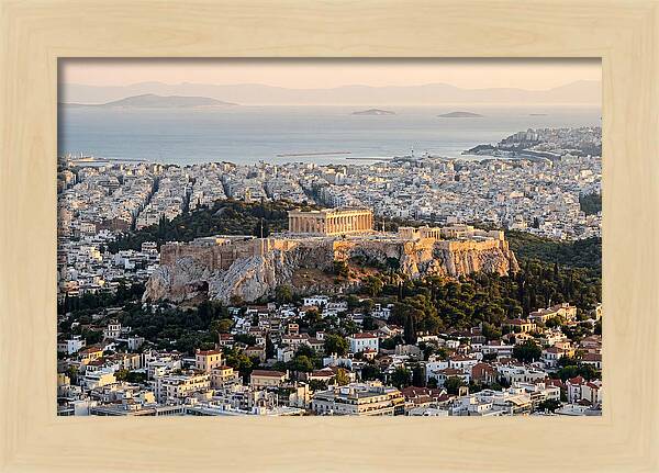 Acropolis Overlooking Athens At Dusk