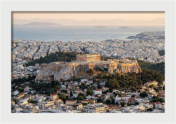 Acropolis Overlooking Athens At Dusk