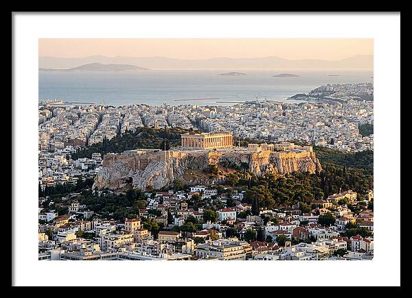 Acropolis Overlooking Athens At Dusk