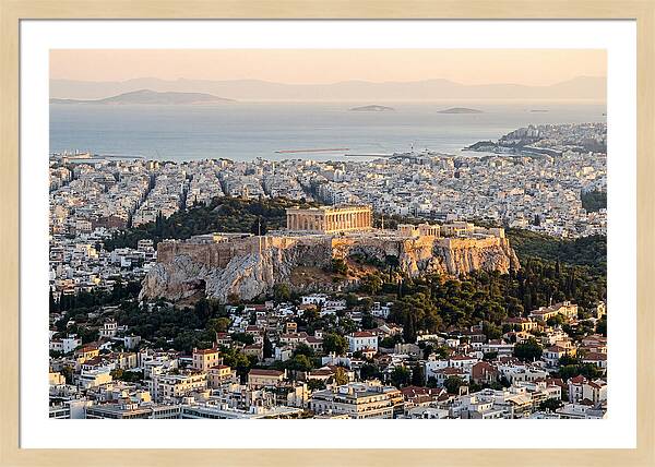 Acropolis Overlooking Athens At Dusk