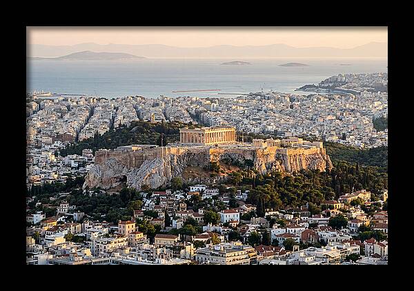 Acropolis Overlooking Athens At Dusk