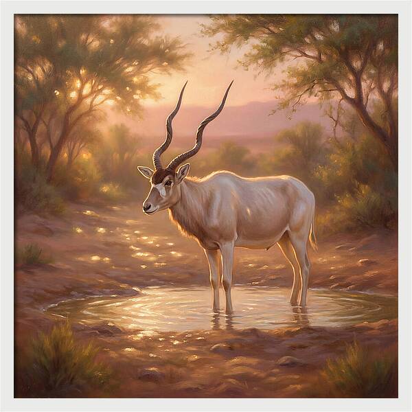 Addax At Dusk