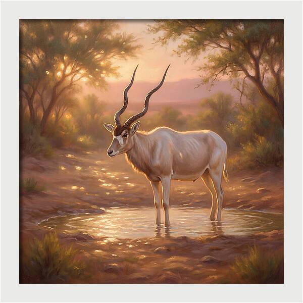 Addax At Dusk