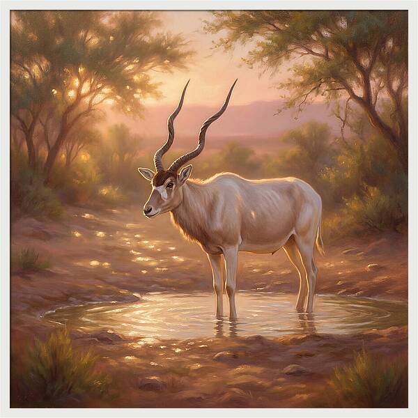 Addax At Dusk