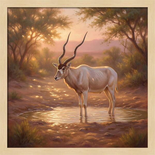 Addax At Dusk
