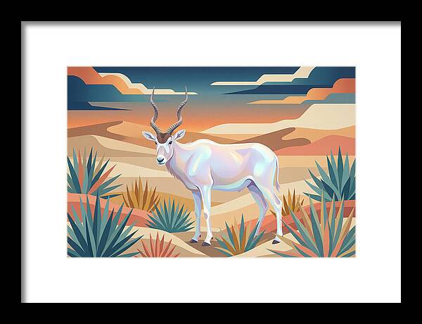 Addax In The Desert
