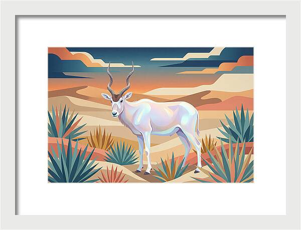 Addax In The Desert