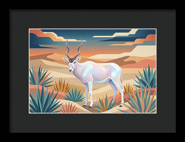 Addax In The Desert