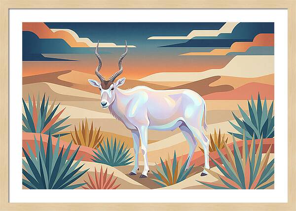 Addax In The Desert