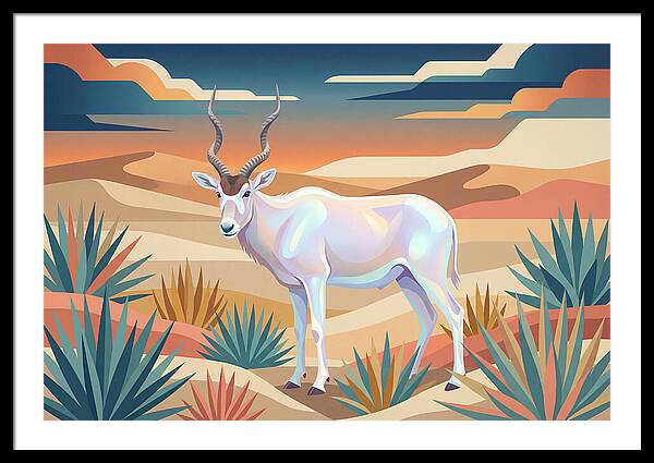 Addax In The Desert