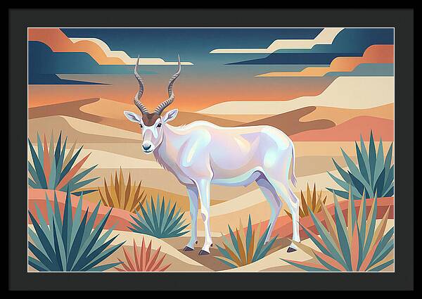 Addax In The Desert