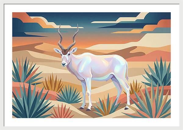 Addax In The Desert