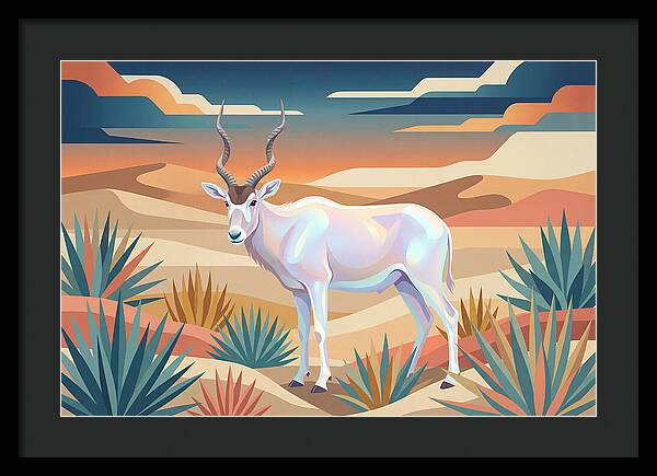 Addax In The Desert