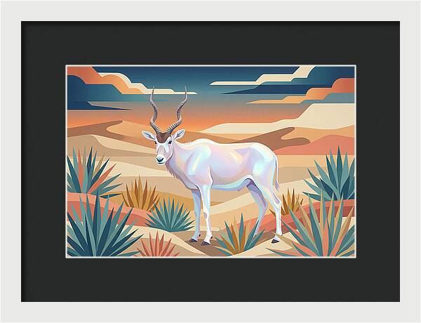 Addax In The Desert