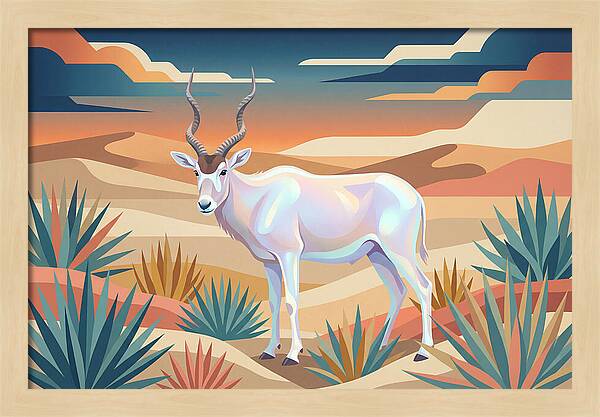 Addax In The Desert