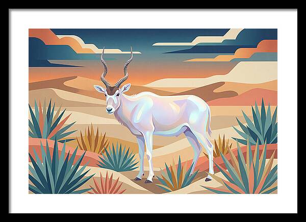 Addax In The Desert